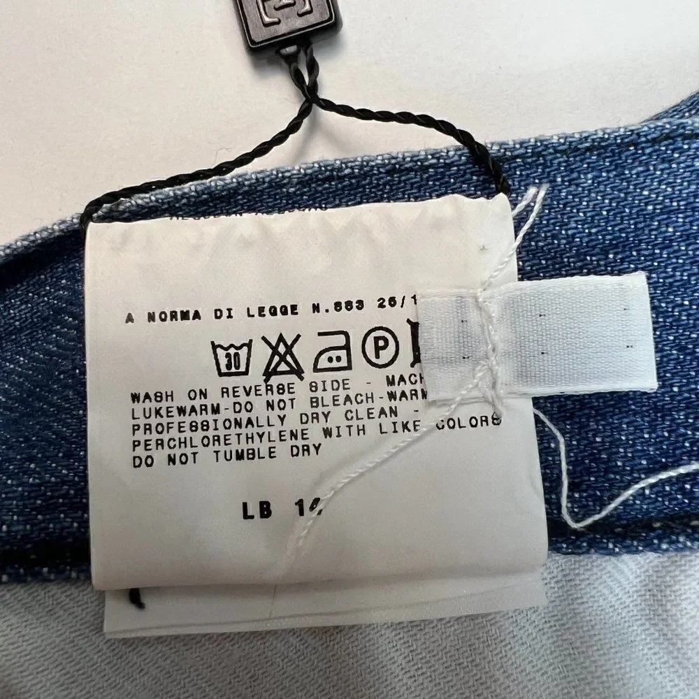 New GF FERRE Women US 28 Denim Pencil Washed Jean Skirt Classic Casual Look - Picture 13 of 14
